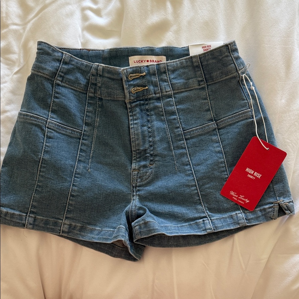 Lucky Brand Women's High Waist Blue Shorts